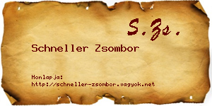 Schneller Zsombor névjegykártya